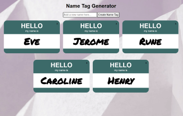 Name Tage Generator
